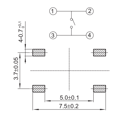 THBM03-A035NB-R-A 焊盤圖